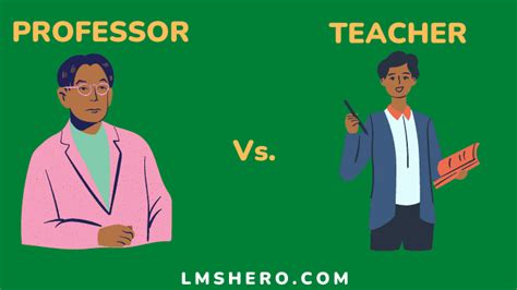 professor teacher difference